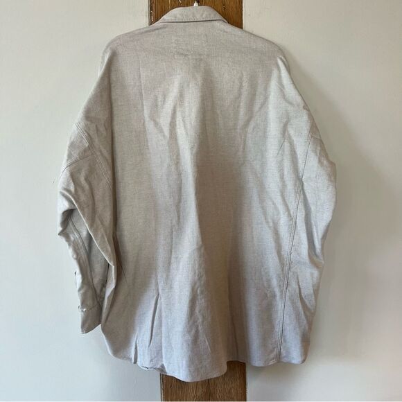 NWT Frank & Eileen McLoghlin Utility Shirt In Natural - Picture 9 of 9